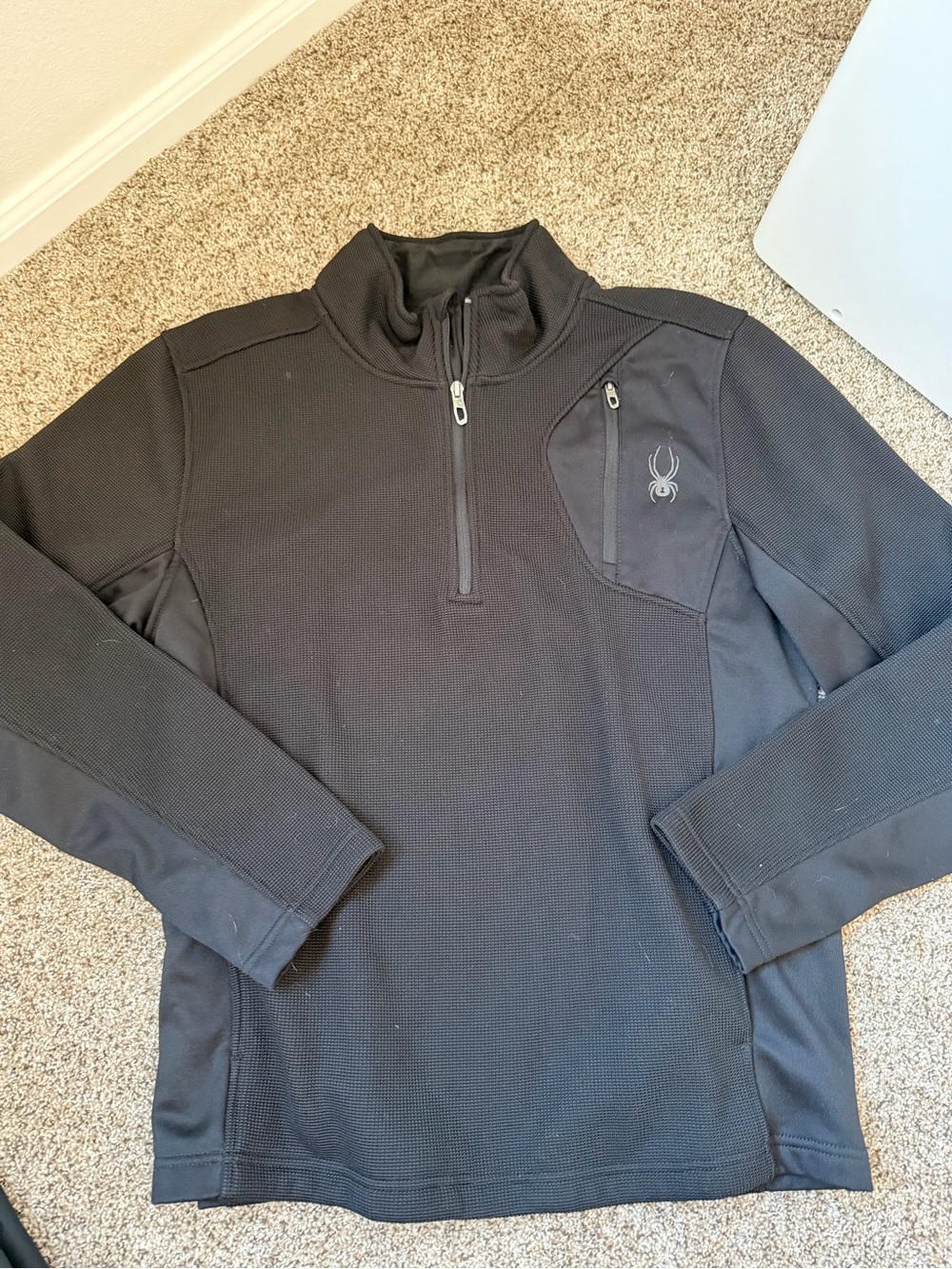 Spyder Men’s Black Performance Quarter-Zip Pullover